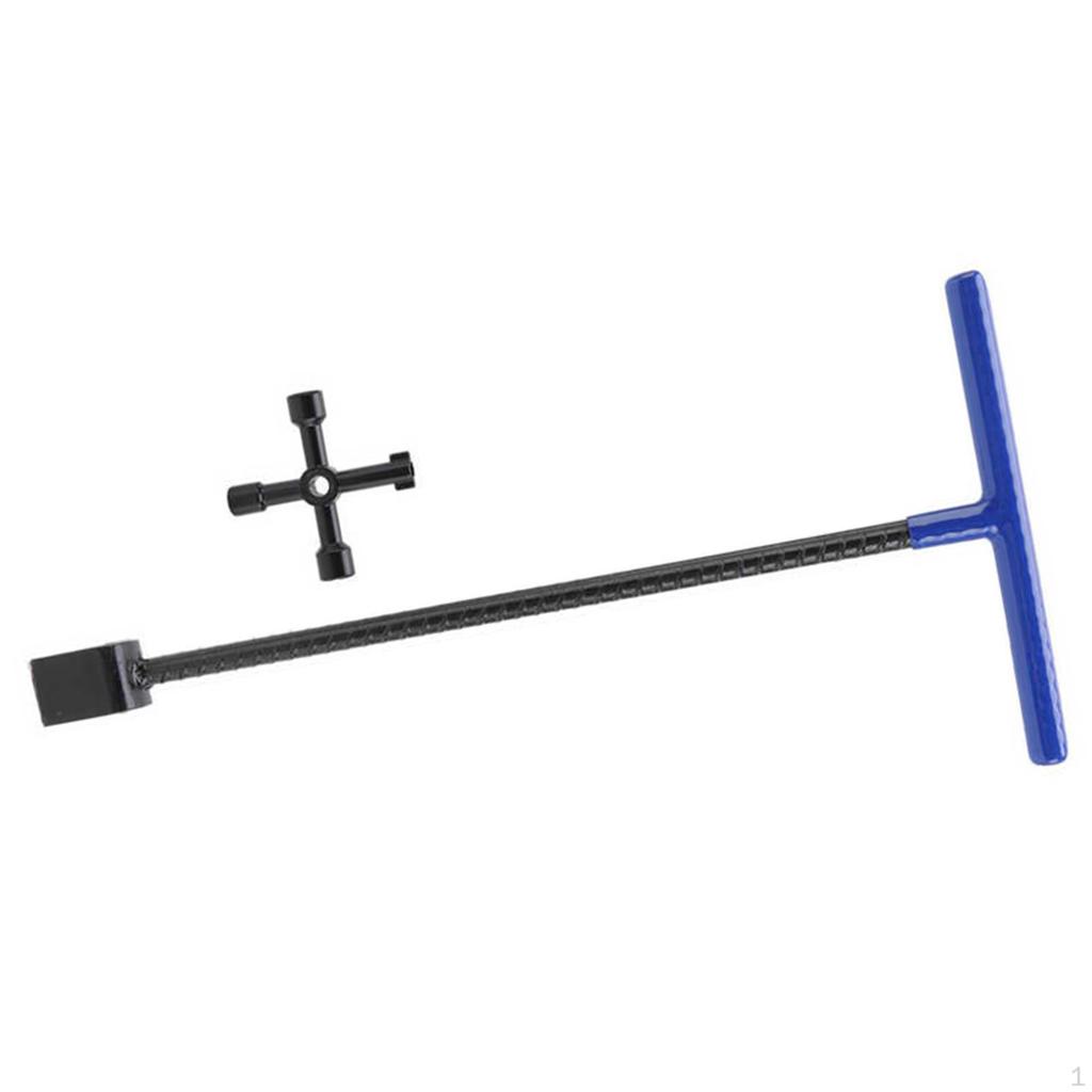 Steel Water Meter , T Handle for Shutoff Valves, Utility Wrench Underground Faucets