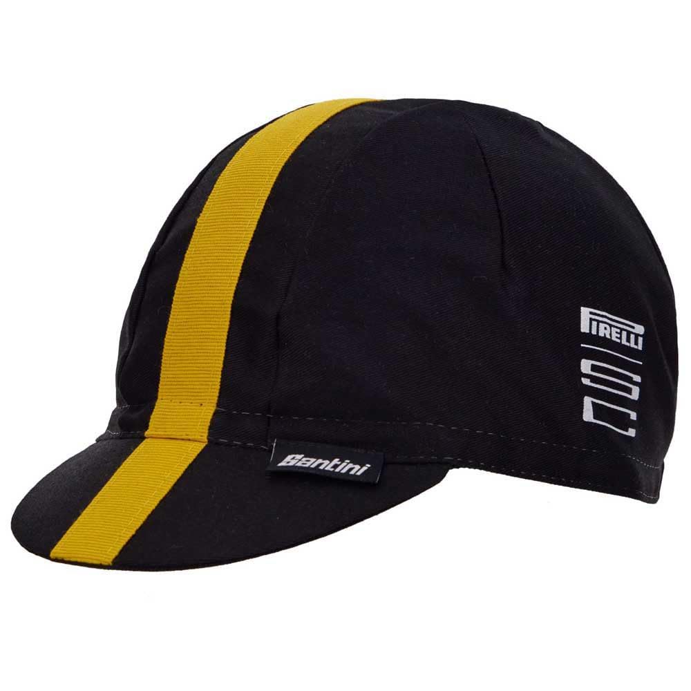 Santini Pirelli Sports Club Radmütze RE460COT4PSC Schwarz Gelb