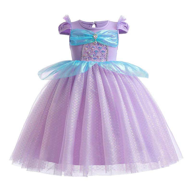 European & American Girls' Formal Mermaid Dresses - Princess Birthday Skirts for Kids