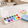 Tragbares Malset Aquarellfarben-Set, Abwaschbare feste Palette, Helle professionelle Kunst-Bildungswerkzeuge Farben Pigment-Set, für Kinder und Anfänger