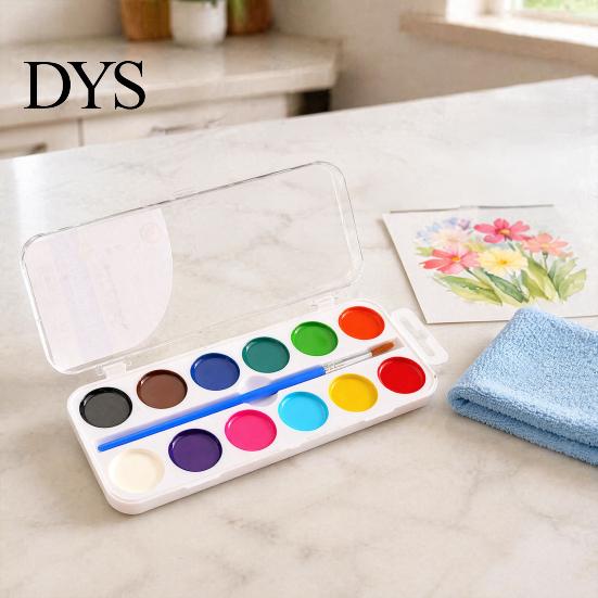Tragbares Malset Aquarellfarben-Set, Abwaschbare feste Palette, Helle professionelle Kunst-Bildungswerkzeuge Farben Pigment-Set, für Kinder und Anfänger