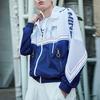 Li-Ning Big Logo Color Block Letter Print Sports Windbreaker Jacket Unisex Jacket Blue AFDP125-4