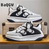 Autum Men Shoes Platform Male Casual Chunky Sneakers Board Shoes Fashion Thick-soled Trendy Vulcanized Shoes Student 2024 New