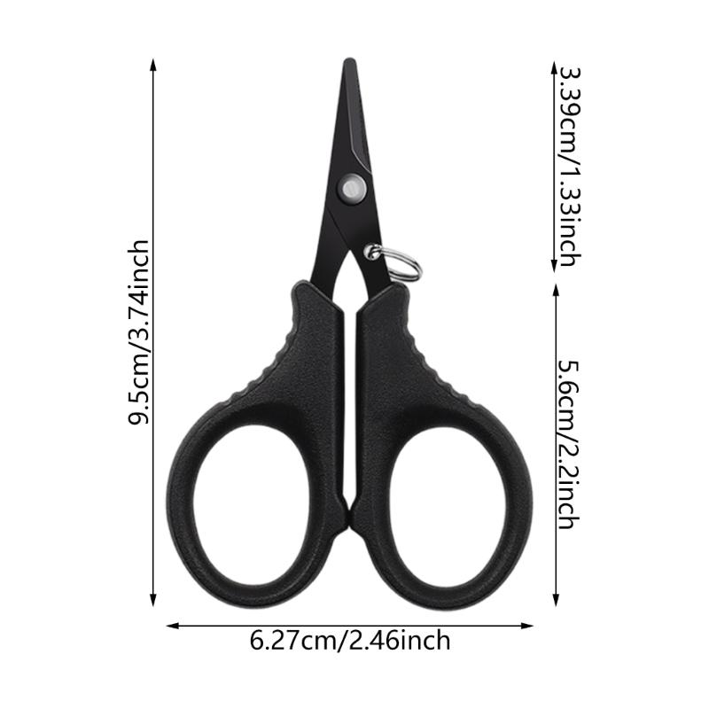 Fishing Line Cutter Multifunction Fishing Serrated Shears for Braided Line Stainless Fishing Scissors Fishing Accessory