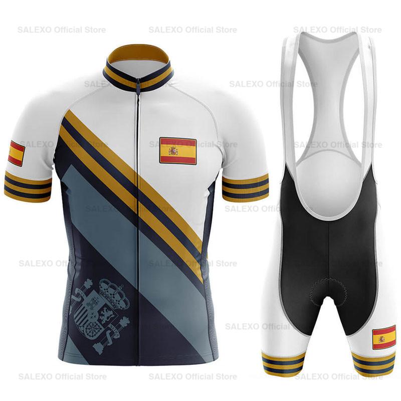 2026 Španělsko Pánský Tým Cyklistický Dres Sada Letní MTB Kolo Oblečení Uniforma Maillot Ropa Ciclismo Hombre Cyklistika Sportovní Oblečení Oblek