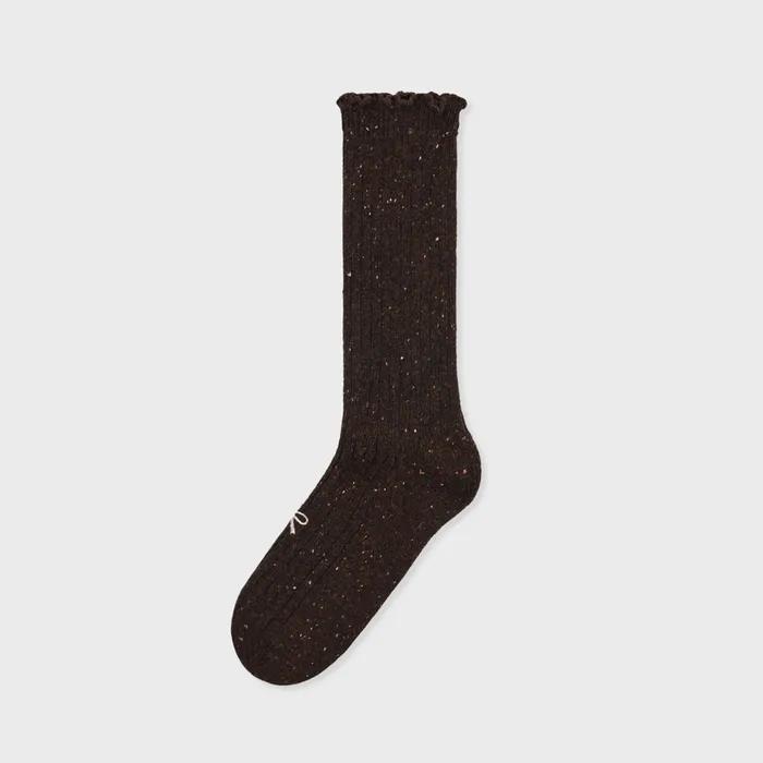 RIBBON GIRL Wool Embroidery Brown