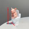 Toilet Piggy Ornament Bathroom Decoration Can Be Placed On the Table or Wall Hanging Father's Day Gift Is Preferred
