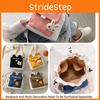 Retro Canvas Crossbody Bag With Bunny And Carrot Pins A Must-have For Vintage Fans