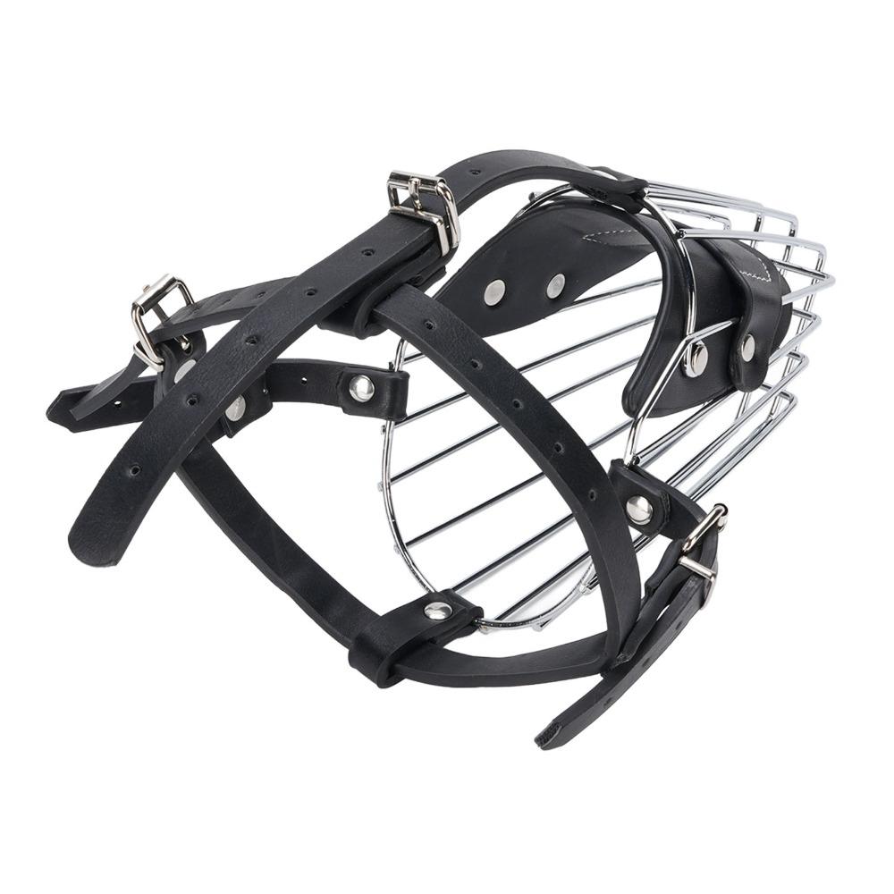 Adjustable Strap Metal Basket Muzzle Iron Frame Bite Proof Muzzle Anti Eat Muzzle Walking Outside