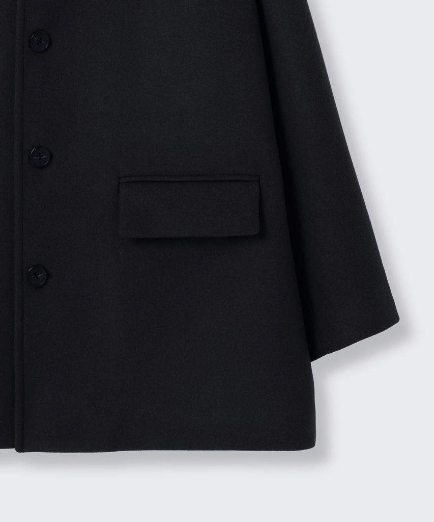 Musinsa Standard Wool Blend Oversized Car Coat [Black]