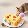 Cat Toy Cheese Box Bell Ball Entertainment Interactive Cats for Playing