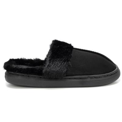 Men's Warm Slippers With Fur Black Dijere 42/43
