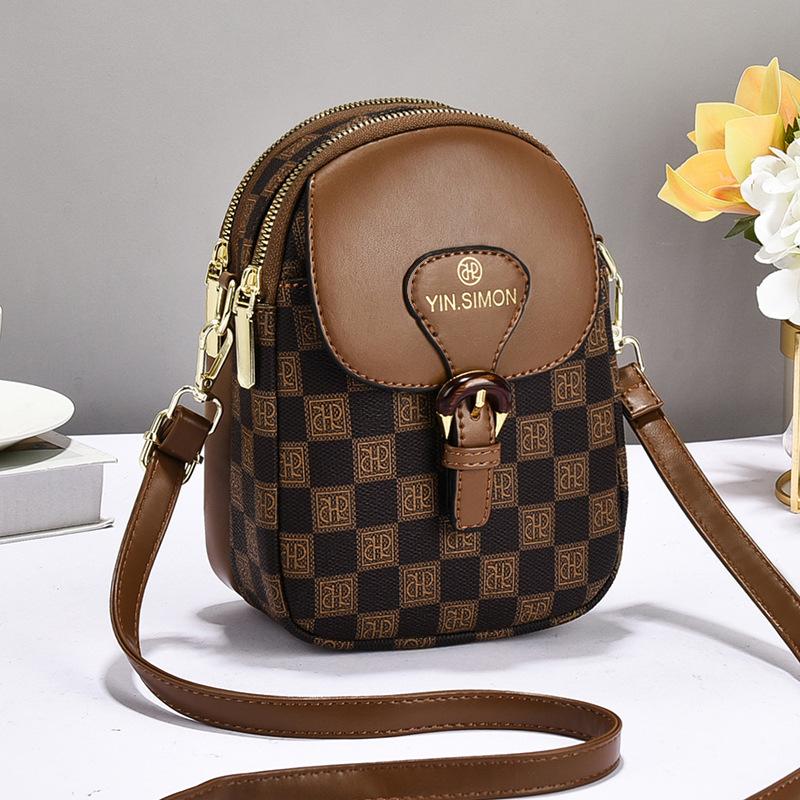 Bag Women's Mini Mobile Phone Bag Women's Bag 2025 New Fashion Messenger Bag Soft Leather Versatile Shoulder Bag Women's Bag Trend