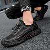 Fashion Leather Fashion Outdoor Shoes Men New Hollow Out Mens Sneakers Classic Mens Slip on Shoes Casual Leather Shoes Men Driving Shoes