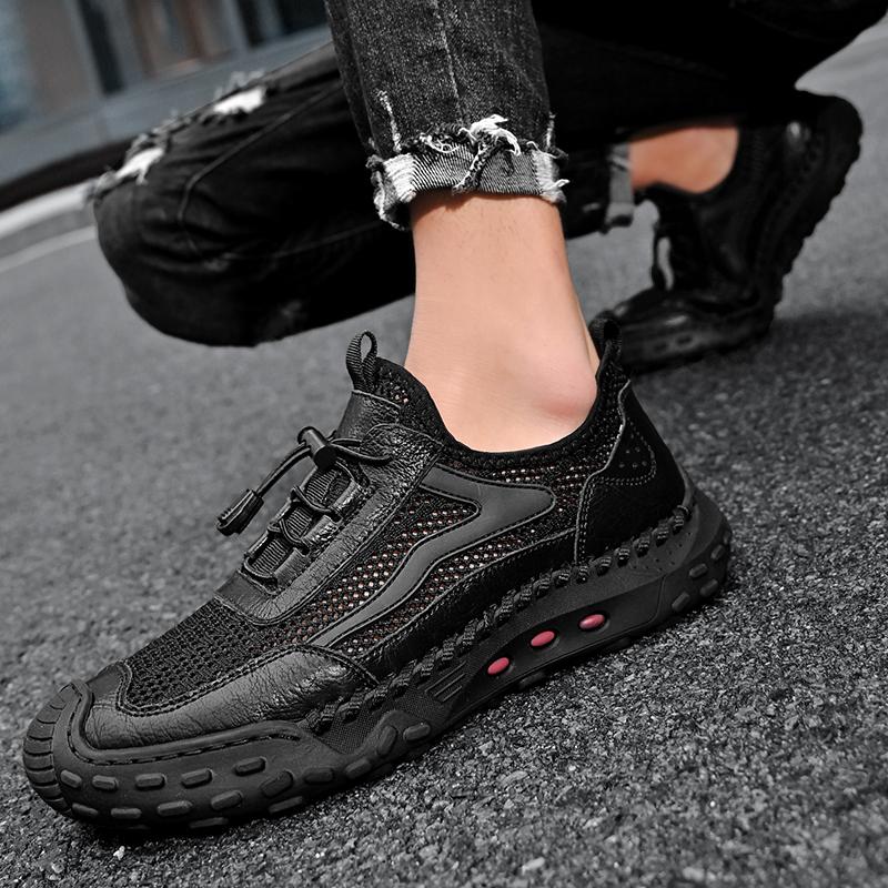 Модная кожаная модная обувь для отдыха на природе — фото 5