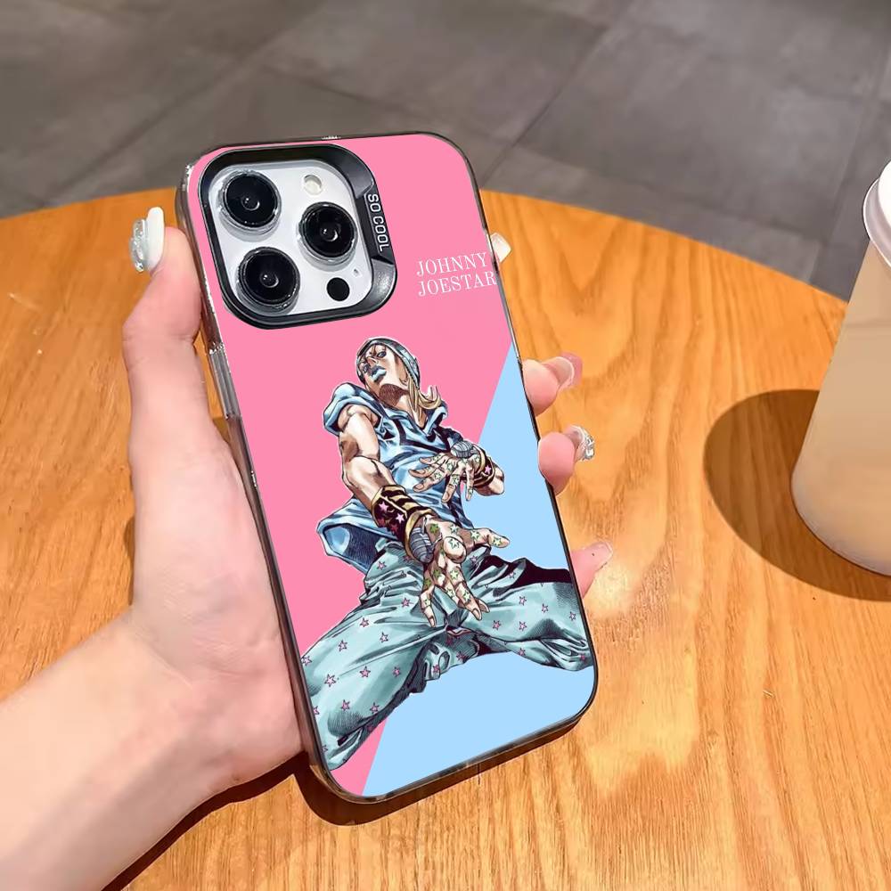Cool J-Johnny J-Joestar of the J-Jojo-ES Phone Case For iPhone 17,16,15,14,13,12,11 Plus,Pro Max,XS,Colorful Silver Black Cover