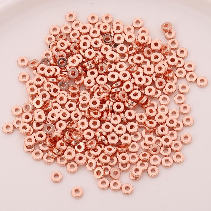 

Пластиковые плоские разделительные бусины с гальваническим покрытием из АБС-пластика для изготовления ювелирных изделий своими руками 2x6mm, 200 pieces