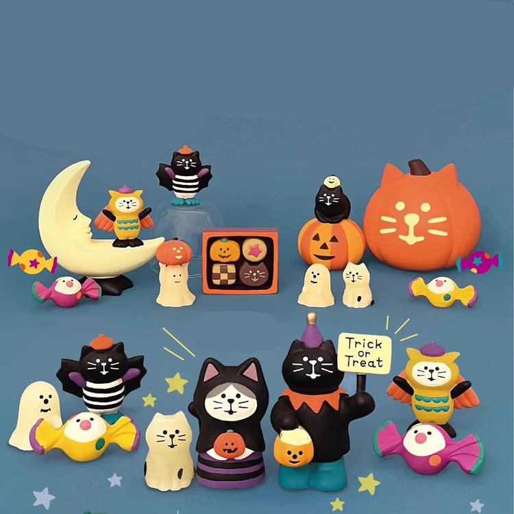 2024 Trendy Japanese Cat ZAKKA Halloween Miniature Snack Toy & Decoration Prop