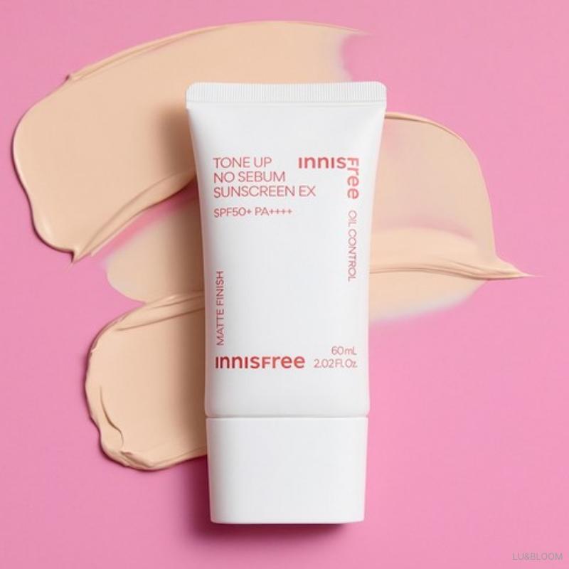Innisfree Tone-Up No-Sebum Sunscreen EX SPF50+ PA++++ 60ml / 80ml (+Free Gift)