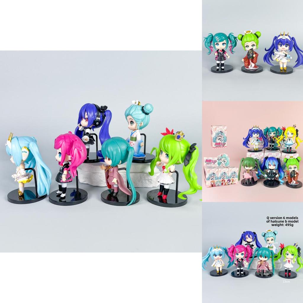 Hatsune Miku Pvc Statues Set Of Six With Assembly For Anime Fans And Collectible Display