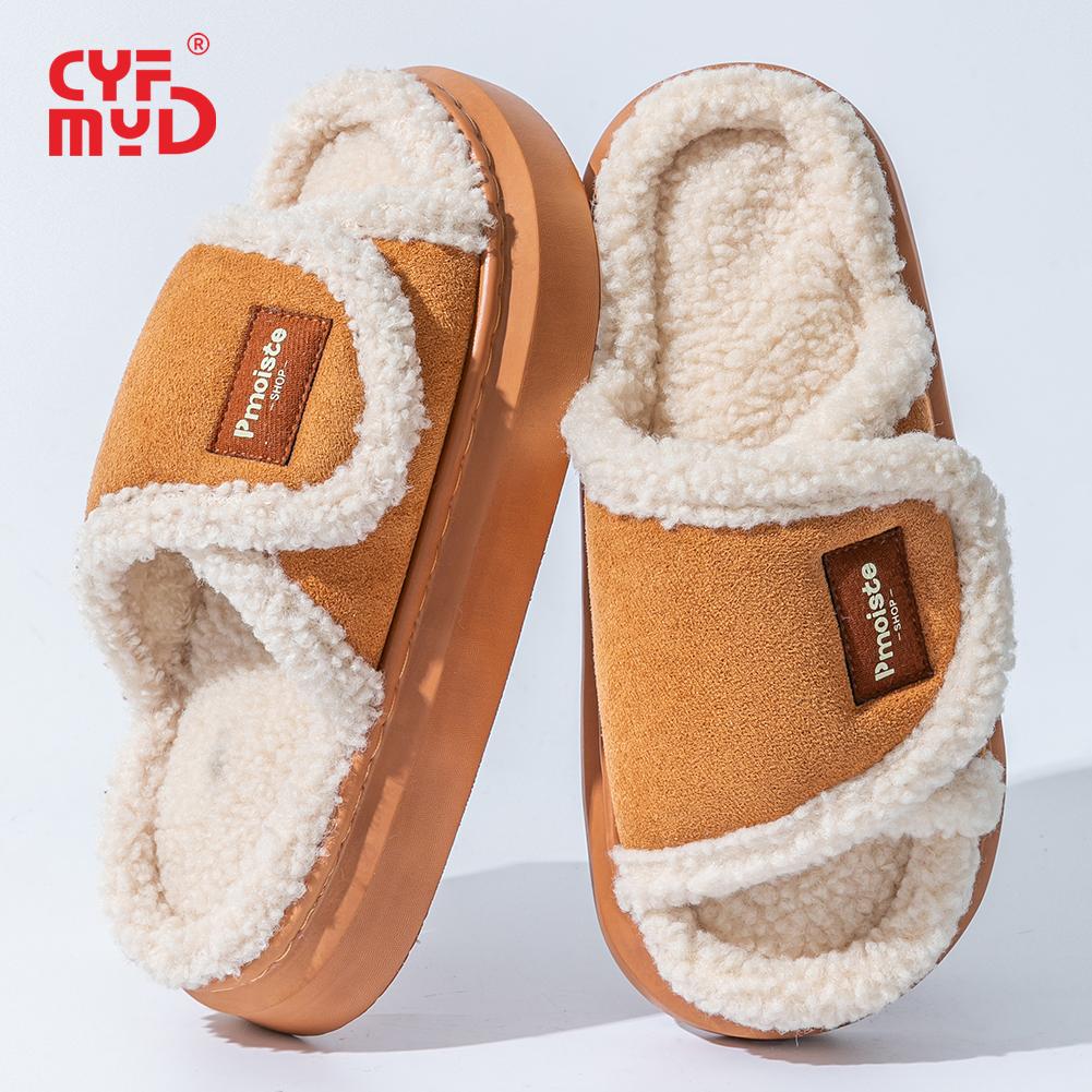 

Зимние уличные плюшевые женские тапочки Женские толстая подошва липучка пена с памятью теплые мягкие подошва ЭВА нескользящие домашние тапочки для сада удобные высокого качества 40-41