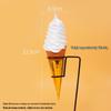 Night Market Ice Cream Cone Model: Realistic Torch Dessert Prop for Photography and Decor