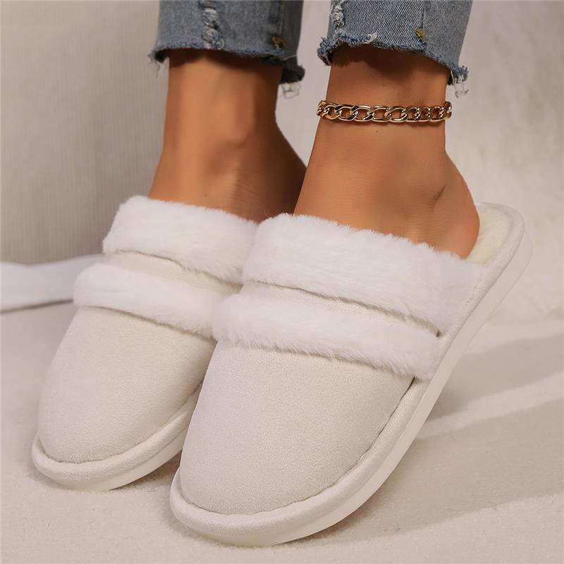 Winter Warm Women Slippers Cute Fluffy Slippers Lady Faux Fur Women's Slippers High Quality Female Footwear Indoor Cotton Shoes