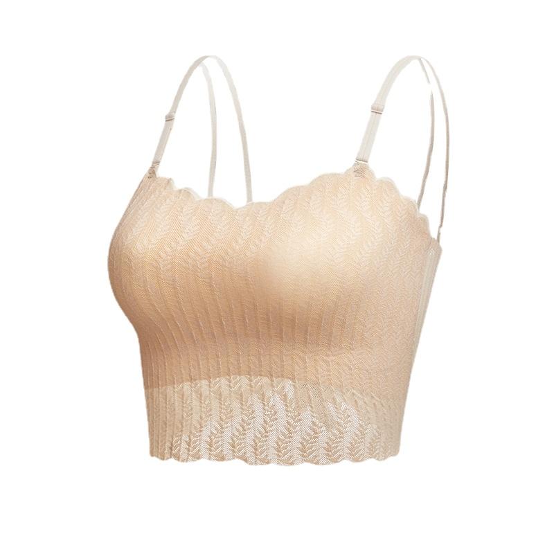 

Нижнее белье с подтяжками без следов, бюстгальтер на бретелях, бюстгальтер с внутренним слоем, антибликовым покрытием, дышащий и легкий верхний бюстгальтер L миндальный