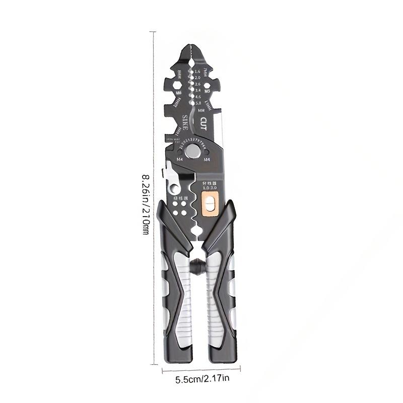 24-in-1 Multifunctional Wire Stripper, Needle-nosed Electrician'S Pliers, Labor-saving Cable Cutter and Stripper, Metal Material,for Wire Processing