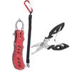 Angelzange Mehrzweck Tragbar Angelzange Fischgreifer mit Fangband und ScheideRot