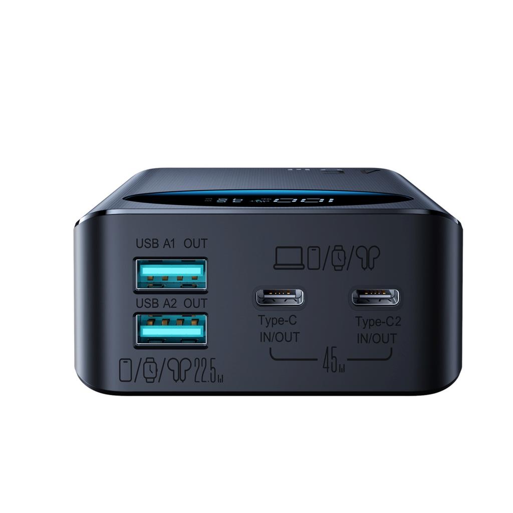 Powerbank 20000 mAh USB-A USB-C with Digital Display 45W - Black