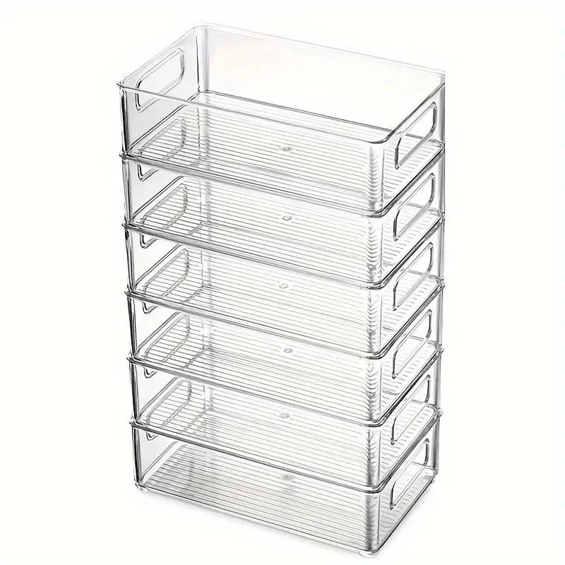 Transparent Refrigerator Organizers Durable Easy-to-Clean Multifunctional Food Storage Box for Fruits Vegetables Meats, Etc