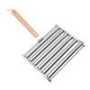 Detachable Stainless Steel Hot Dog Sau Roller Rack Stmer With Extra   Wood Handle 4 Skewers 6 Stick Design BBQ Tools