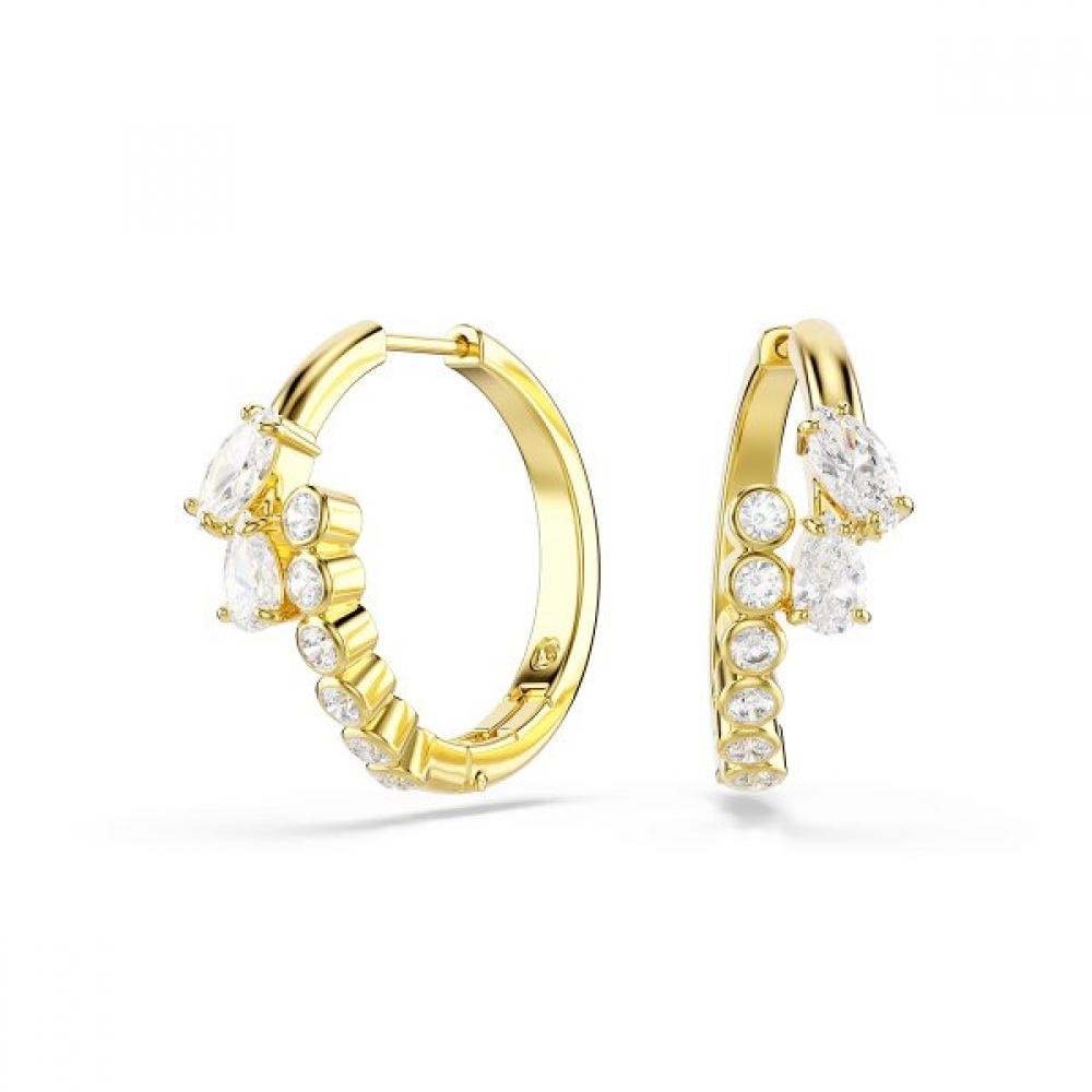 Swarovski Gold Tone Hoop Earrings 5761975