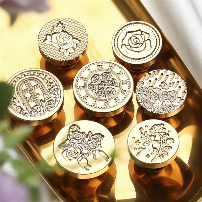 Card Wax Stamp Head Replacement Envelope Sealing Greeting Card Embossed Sealings Wax Stamp Head Brass Sealing Stamp Head