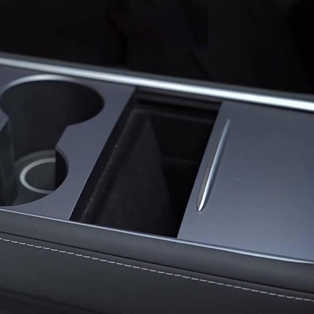 Flocking Car Armrest Box Drawer Design Hidden Cup Holder Universal Storage Box for Tesla Model 3/Y Juniper Launch 2025