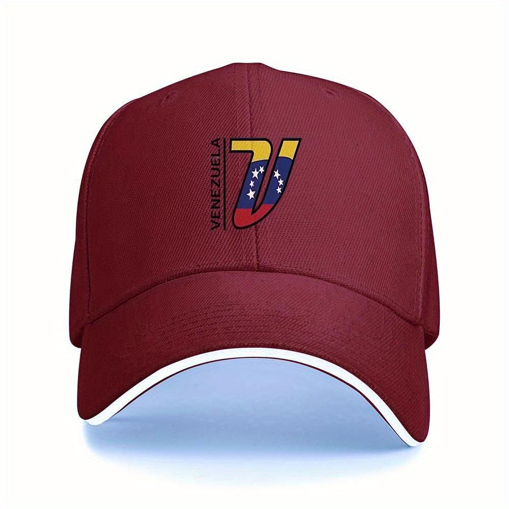 Pc Venezuela Pattern with Letter V and Flag Colors Printed Cap Unisex Suitable for All Seasons