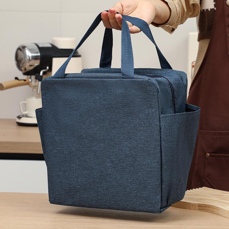 Cationic Waterproof Double-Pocket Insulated Lunch Bag with Aluminum Foil