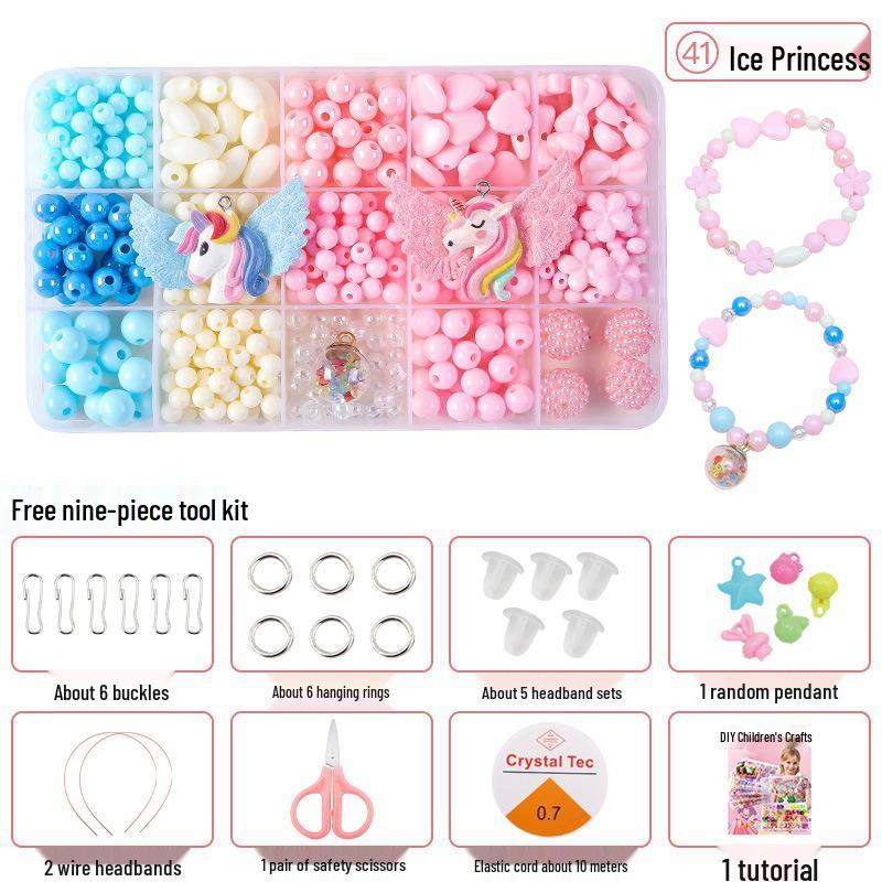 Kids' Handmade Bracelets DIY Gift Set for 8-Year-Old Girls - Beading Materials Included