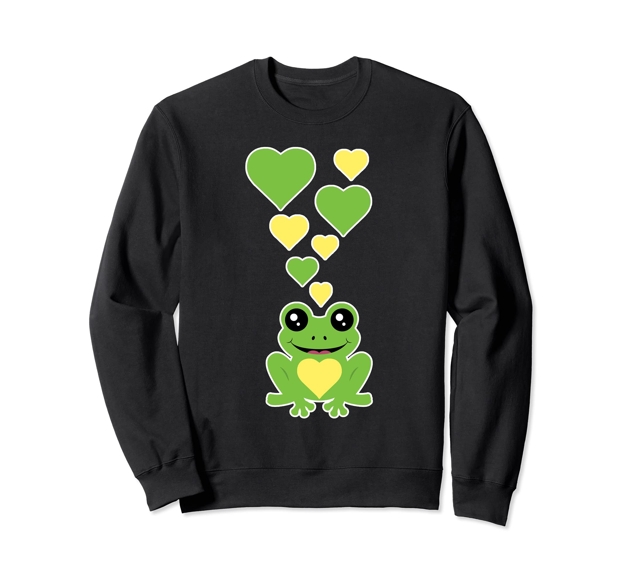

Cute Frog With Hearts Cute frog sweatshirt with hearts - чорний