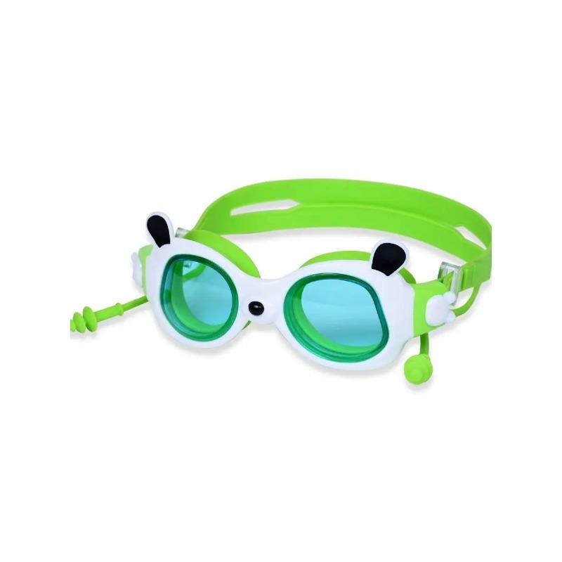 Panda Anti-fog Swimming Goggles Men and Women with High-definition Anti-fog Earplugs Big Frame Swimming Goggles with Earplugs
