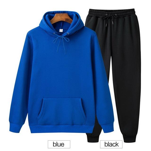 Einfarbiger Hoodie Zweiteiliges Set Kapuzenpullover Damen Hoodie Herbst Herren Hoodie + Hosen Sets