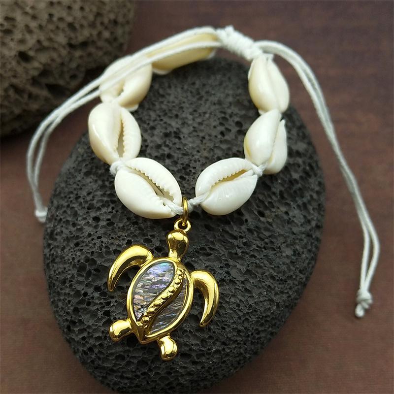Sea Turtle Fish Crab Bracelet Necklace For Women Girls Hot Summer Manta Ray Bohemian Handmade String Rope Chains Female Jewelry