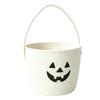 Halloween Candy Basket Handheld Pumpkin Bucket Cotton Rope Storage Basket with Handle for Holiday Decoration and Organization