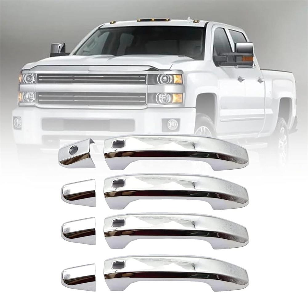

New Chrome 4 Sets Door Handle Cover W/Smart For Gmc Sierra 1500 2020 2021