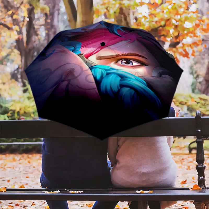 Enigmatic Glow: Mystical Eyes Tendrils Folding Umbrella Travel Durable Gift Printing Travel