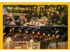 G40 Solar Dimmable LED String Lights for Camping and Courtyard Decoration, Waterproof Large Round Balls