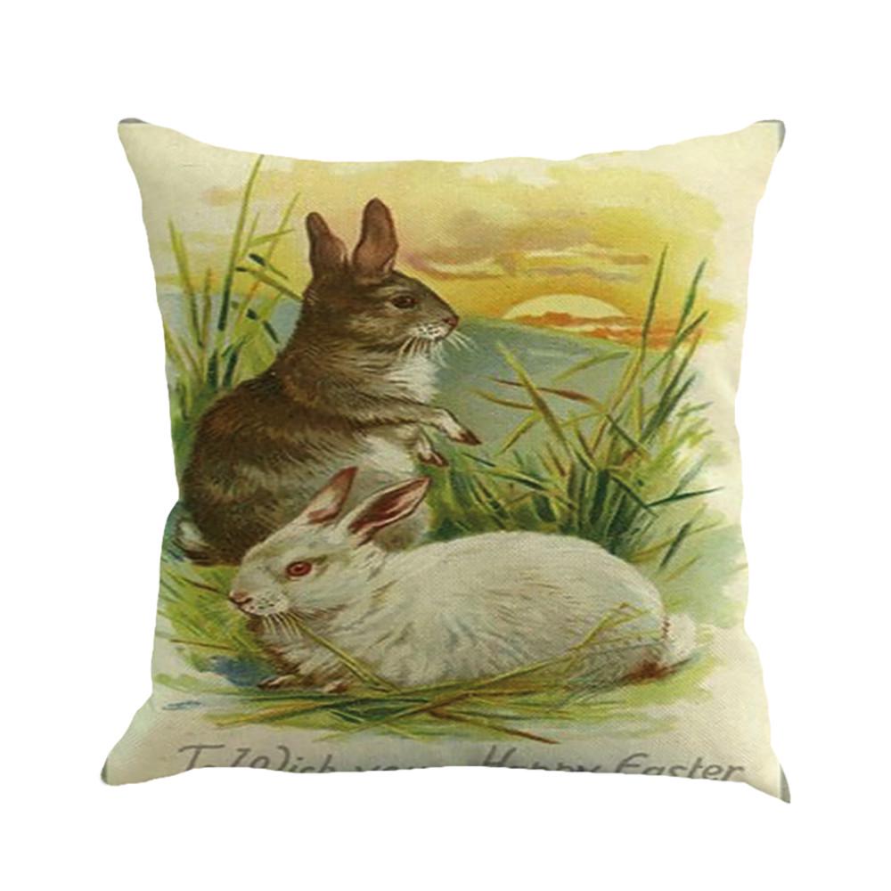 Easter Sofa Bed Home Decoration Festival Pillow Case Cushion Cover