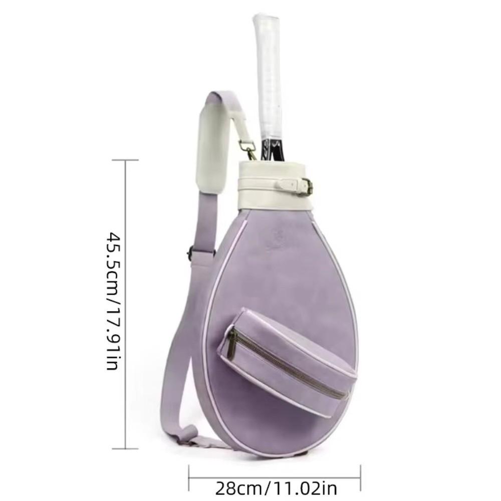 PU Tennis Single Shoulder Bag Large-capacity Can Accommodate 2 Rackets Racket Bag Sports Crossbody Bags Training Rucksack