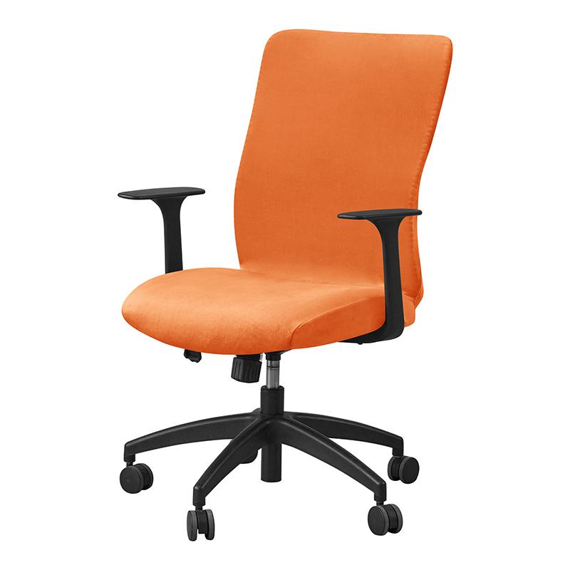 1pc Velvet Computer Office Chair Cover Solid Color Stretch Armchair Slipcover Anti-dirty Rotating Gaming Desk Seat Chair Covers